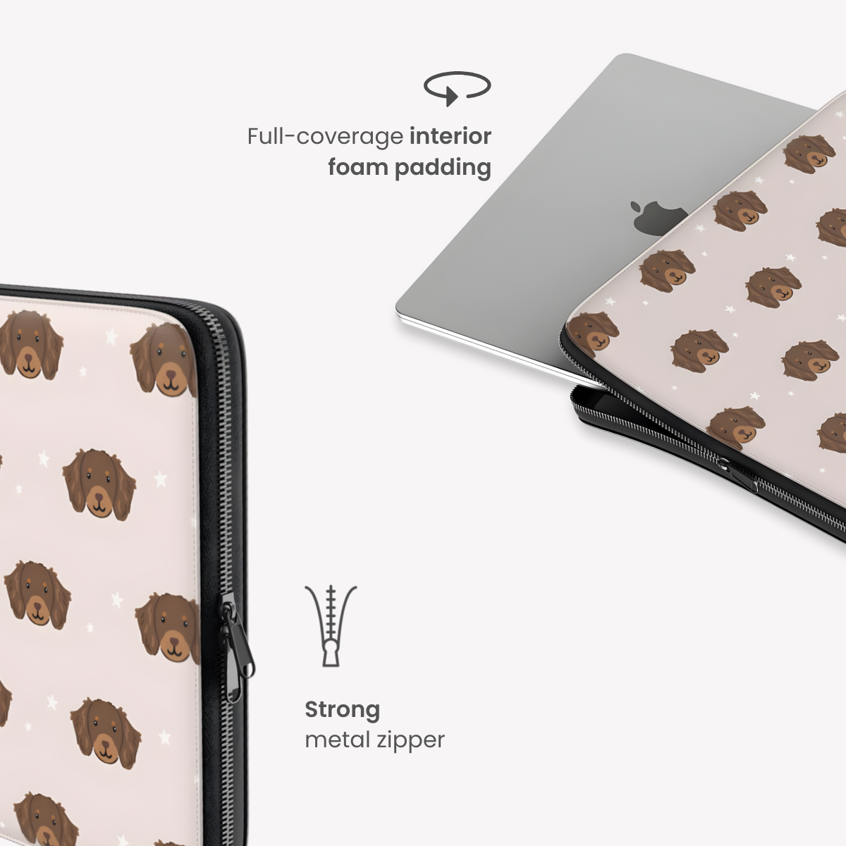 Custom Pet Portrait Laptop Sleeve