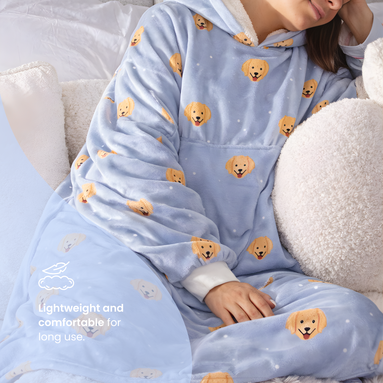 Custom Pet Portrait Wearable Blanket