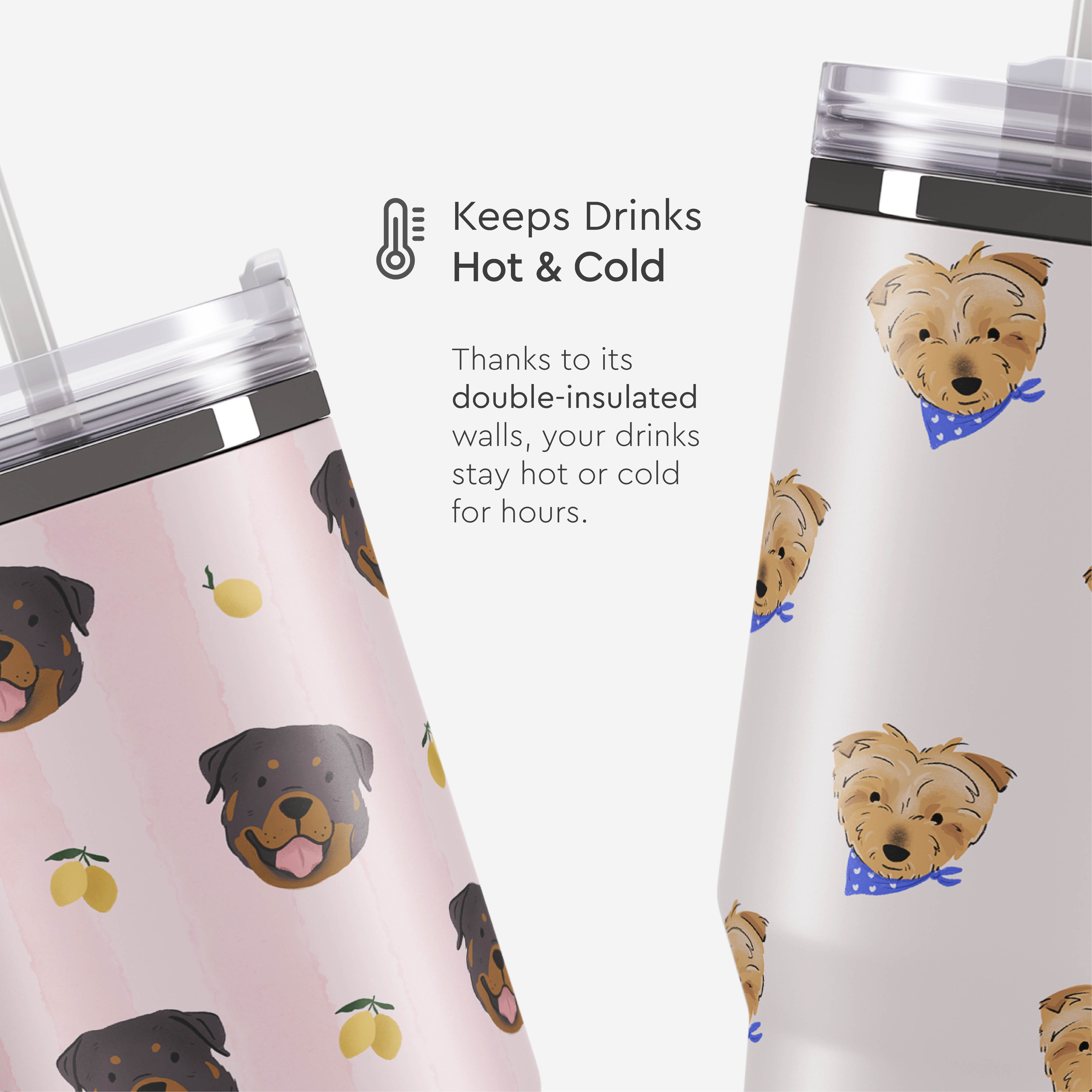 Custom Pet Portrait Leakproof Tumbler